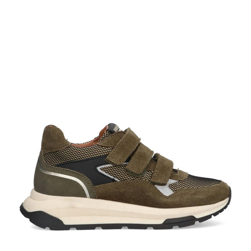 Braqeez Fygo Flashsuède sneakers kakigroen