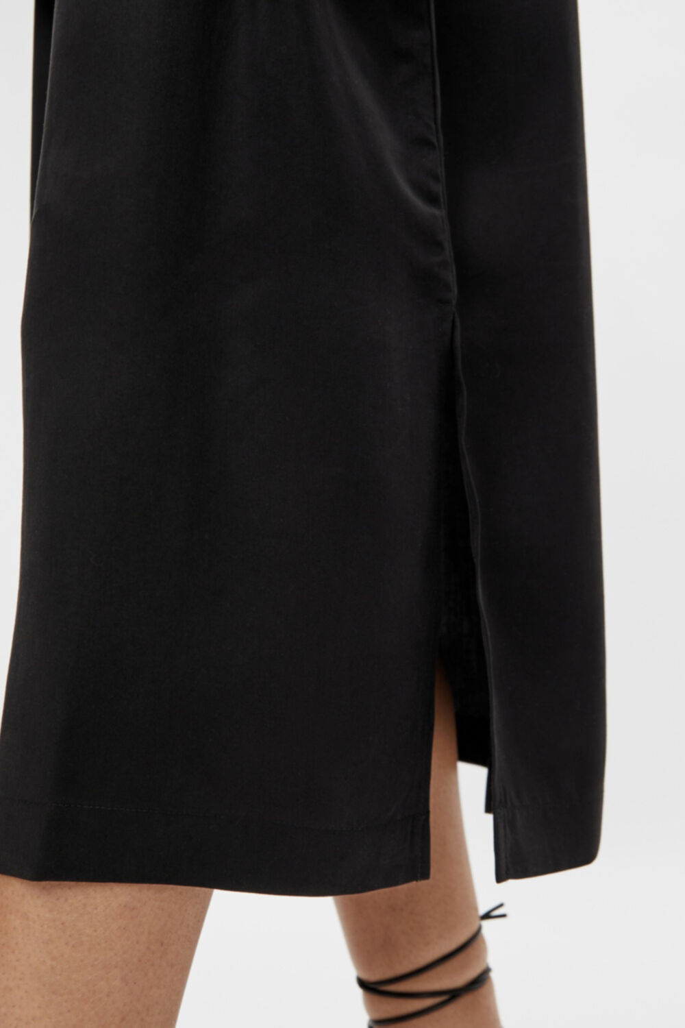 Vestido camisa grande - Preto