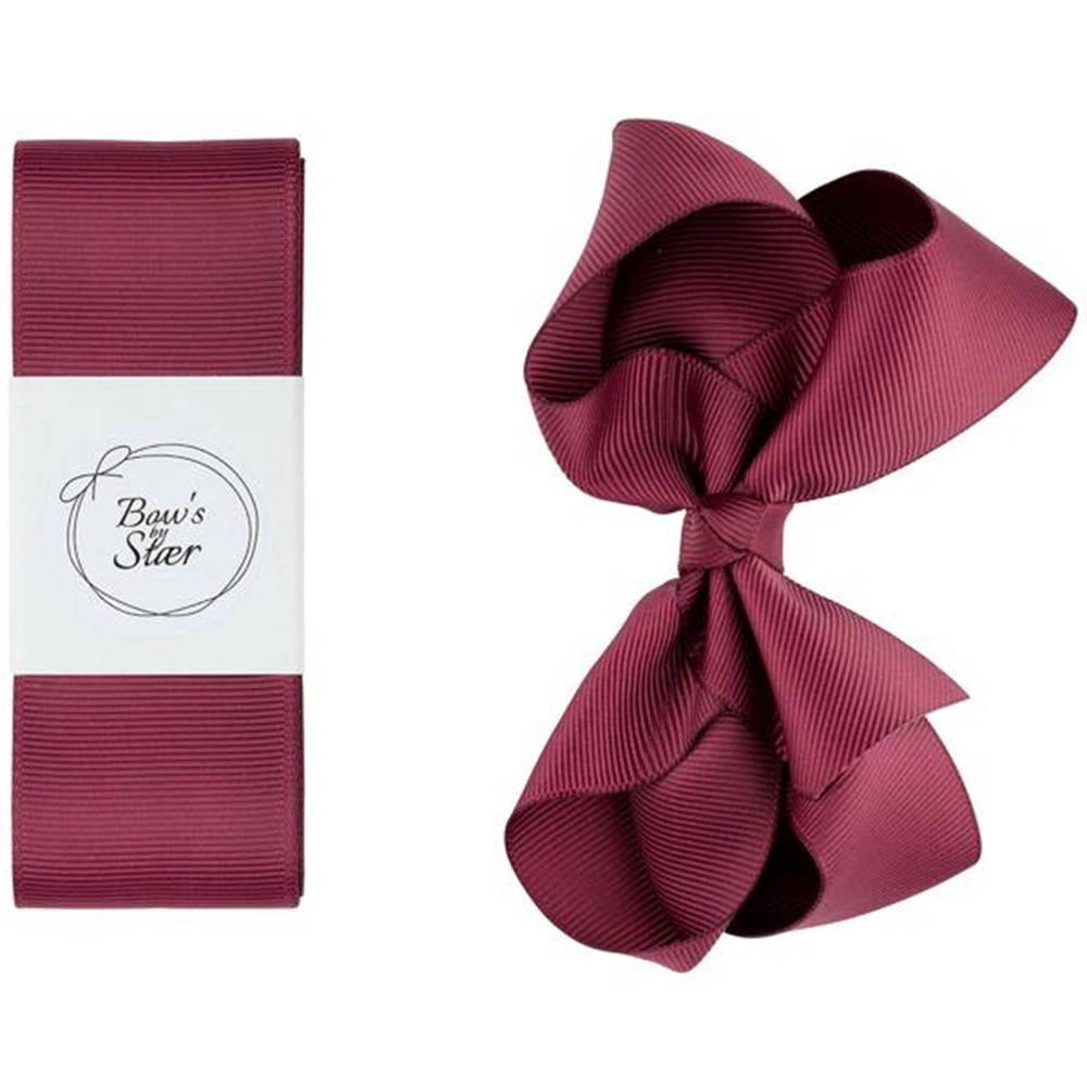 Dåbsbånd m. Sløjfe Bordeaux - Bow's by Stær