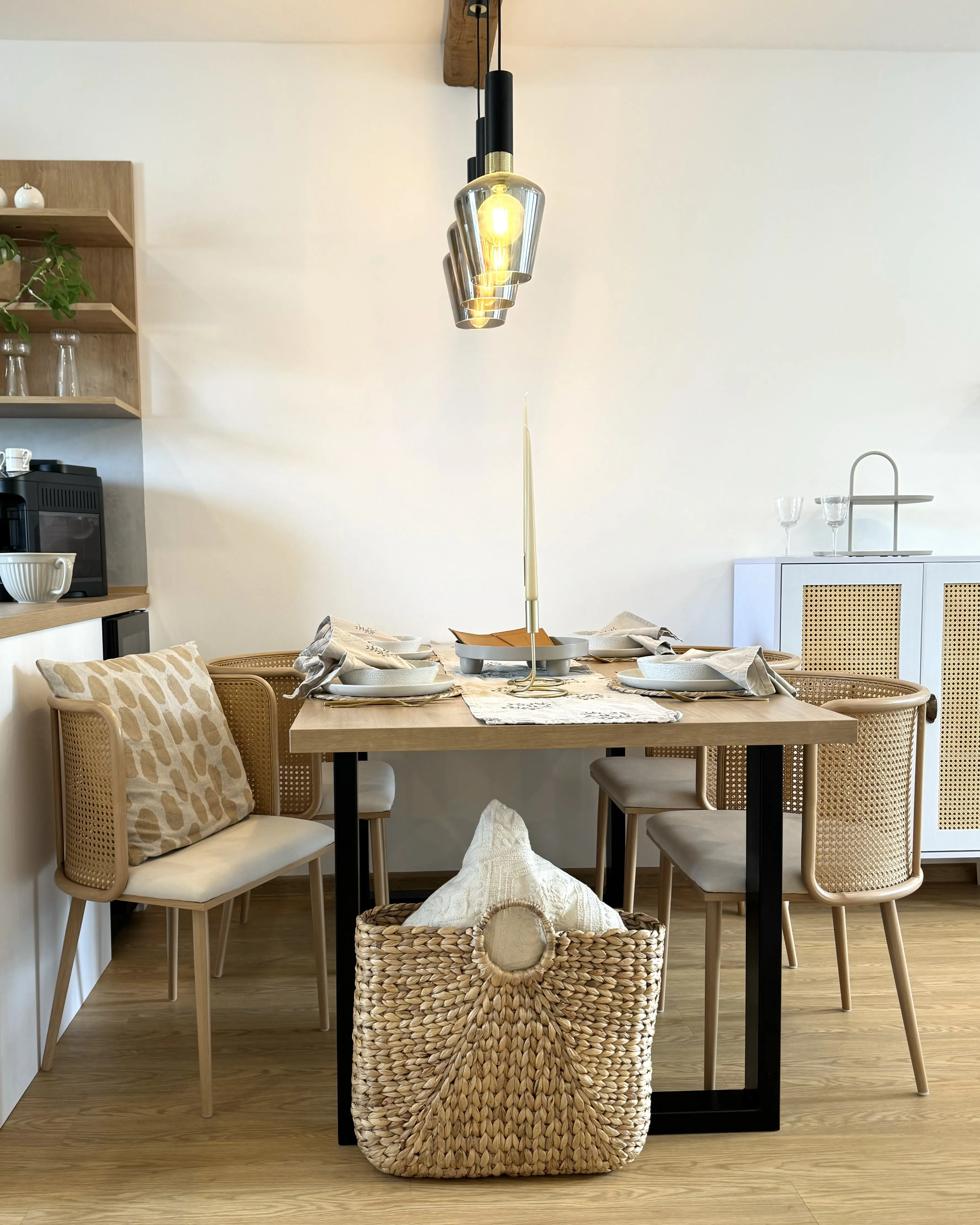 Set van 2 eetkamerstoelen KOBUK Metaal Lichtbruin