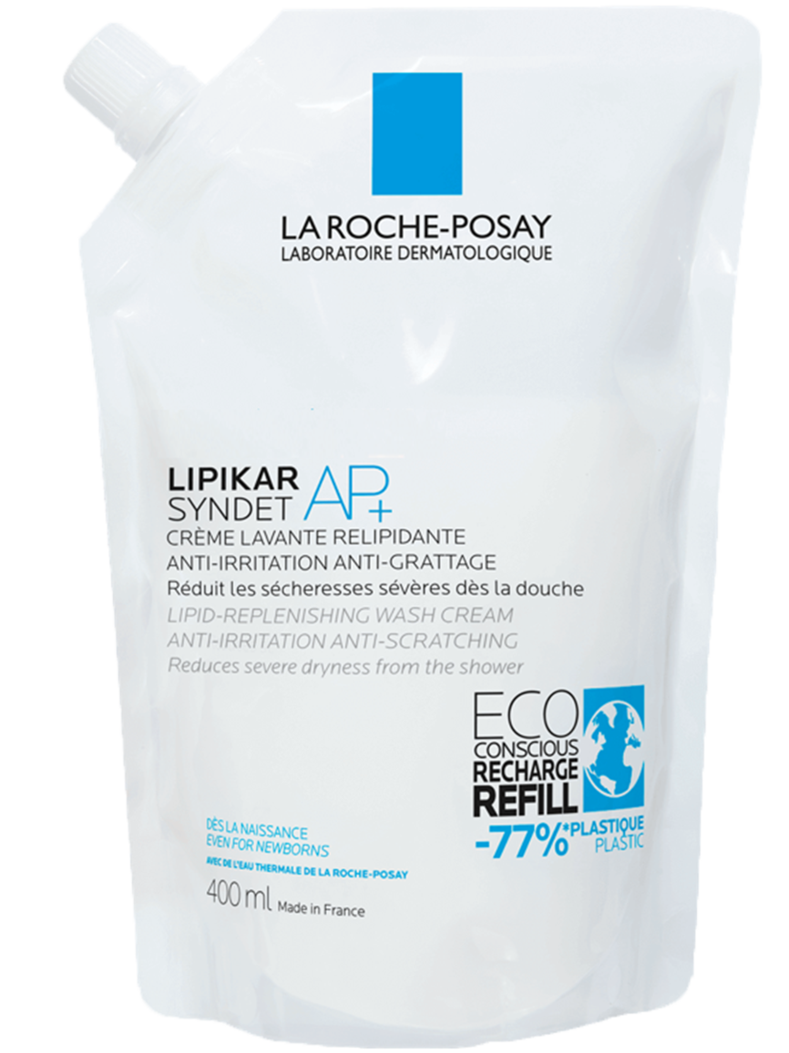 La Roche-Posay Lipikar Syndet AP  dusjgelékrem refill 400ml
