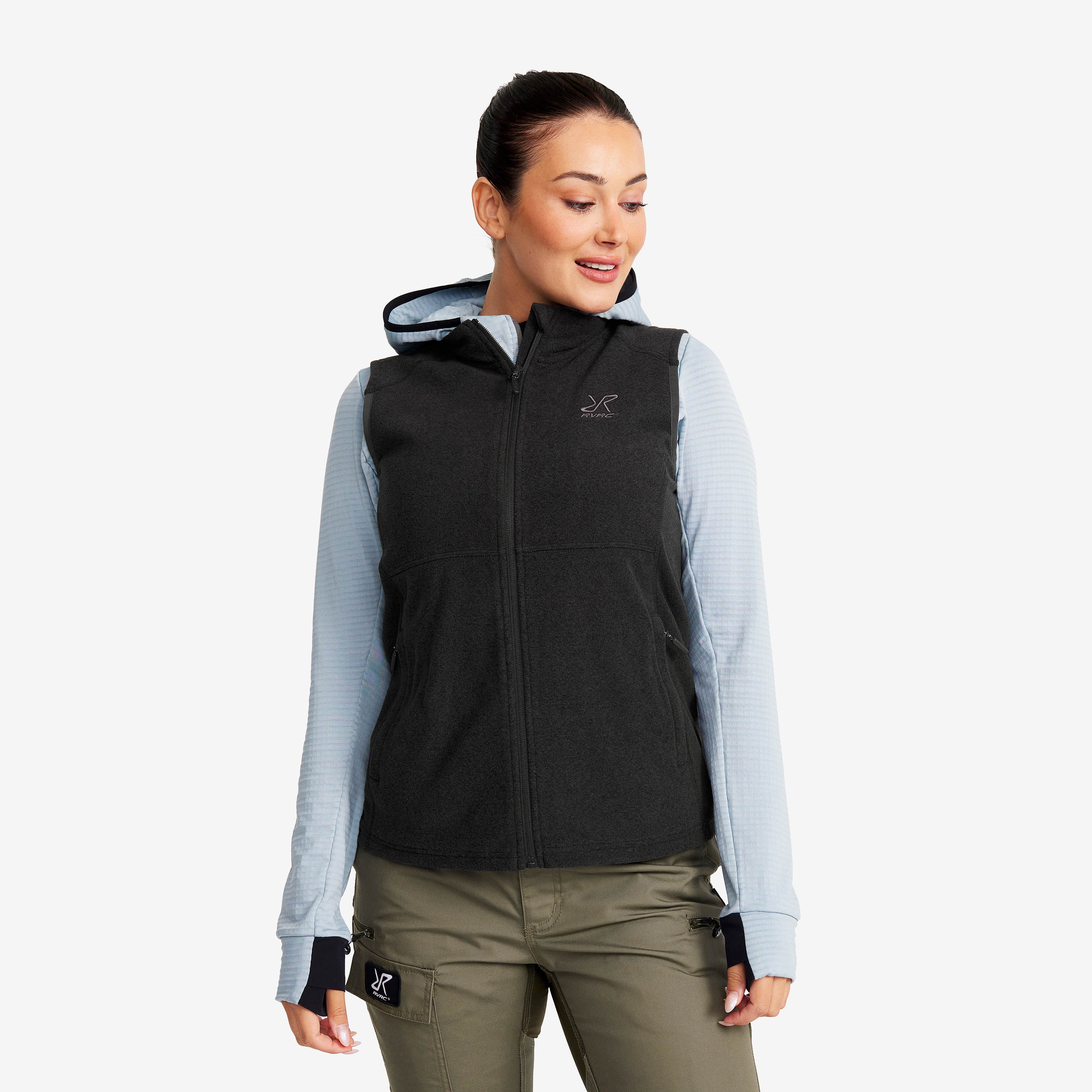 Essential Fleece Vest Dame Black