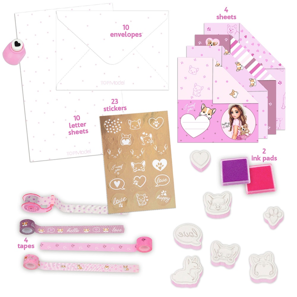 TOPModel Liebesbrief-Set Corgi
