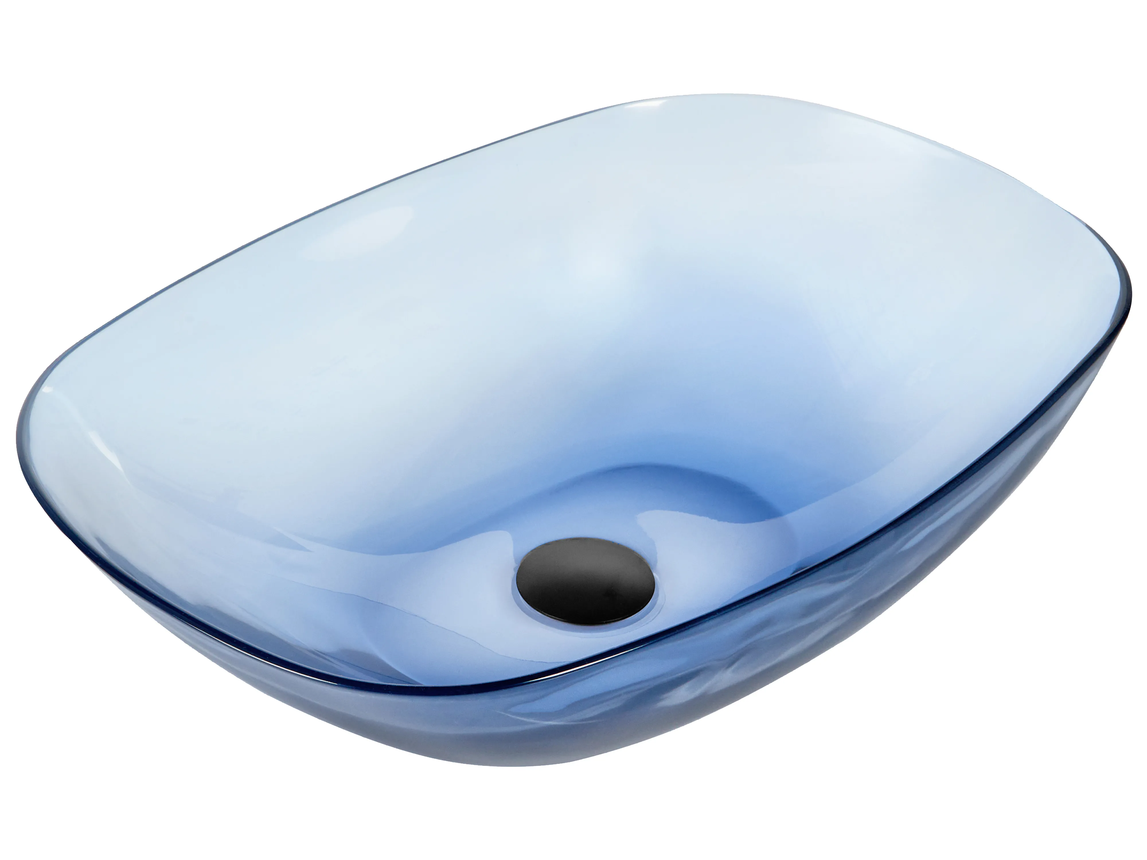 Wastafel voor aanrechtblad MOENGO 54 x 36 cm Solid surface Blauw