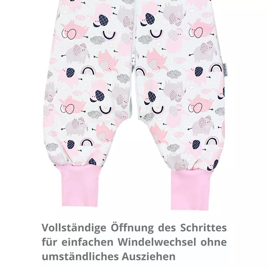 TupTam Winter Babyschlafsack mit Beinen 2,5 Tog hellrosa