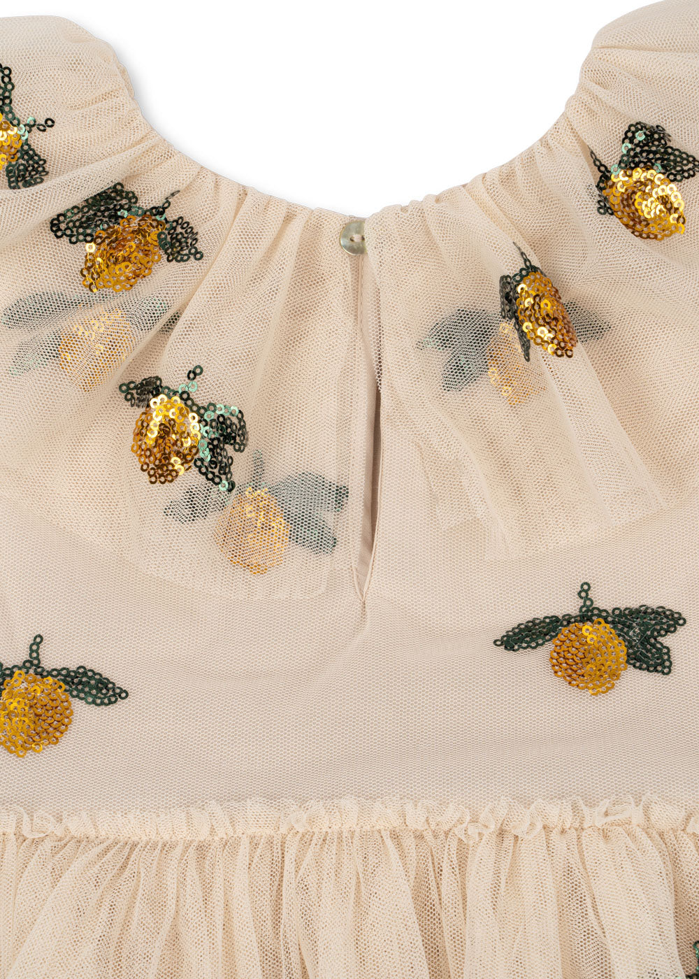 Yvonne fairy kjole - lemon sequin - 12M
