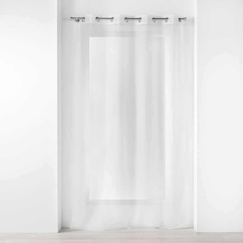 Voilage à œillets tissé VOILIZEA blanc 140x240cm