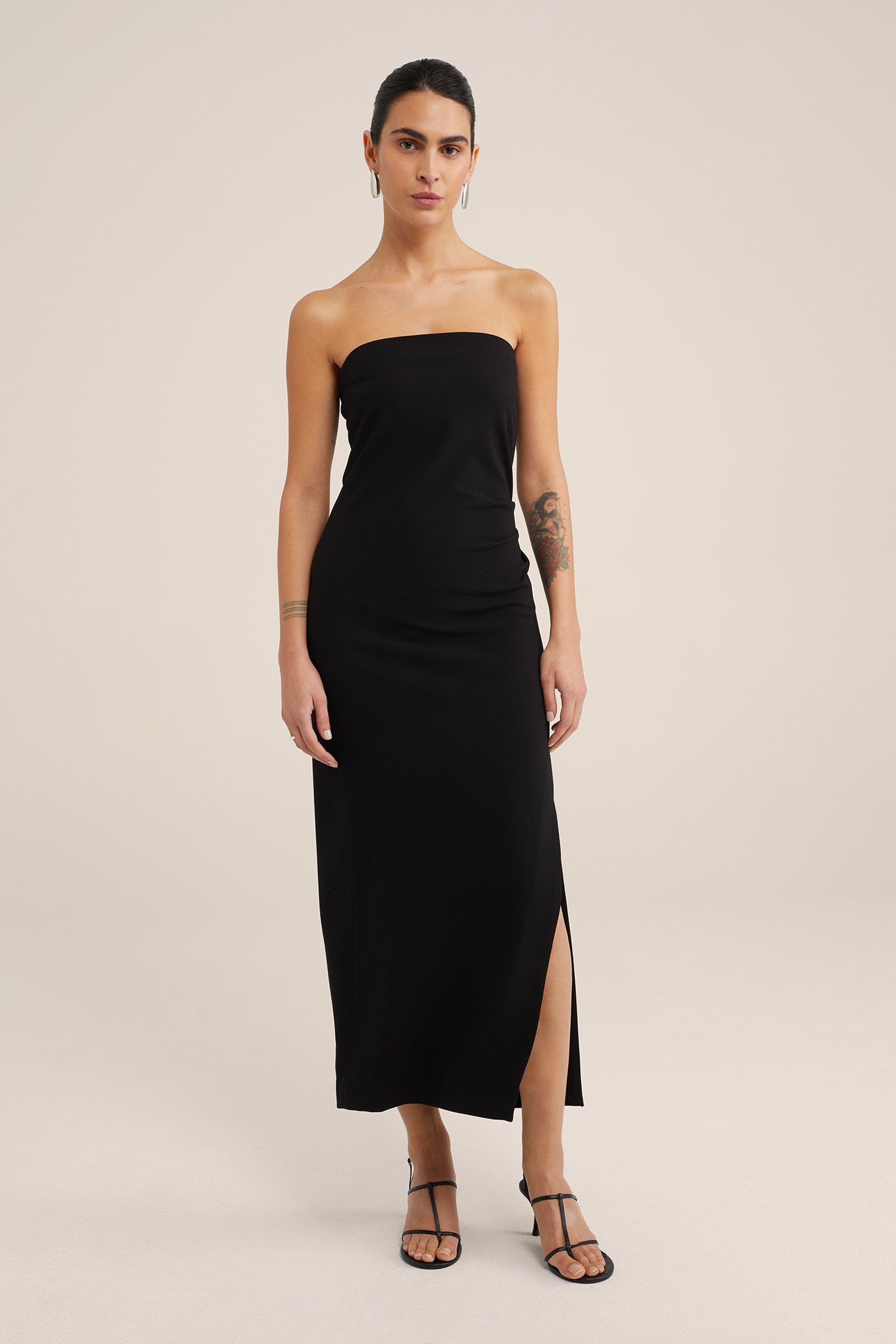 strapless jurk WE Studio Zwart