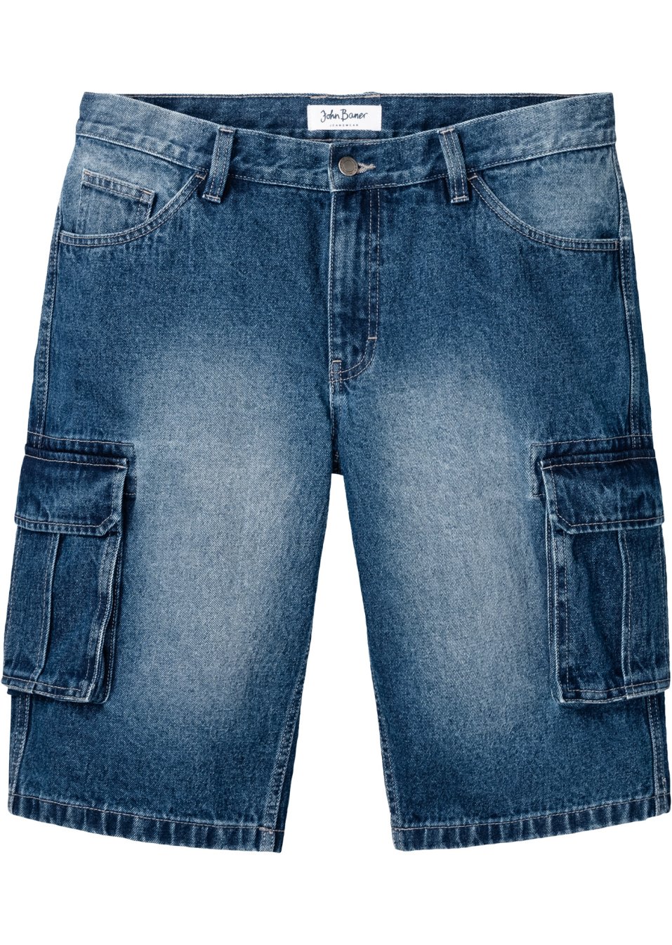 Bermuda en jean cargo, Loose Fit