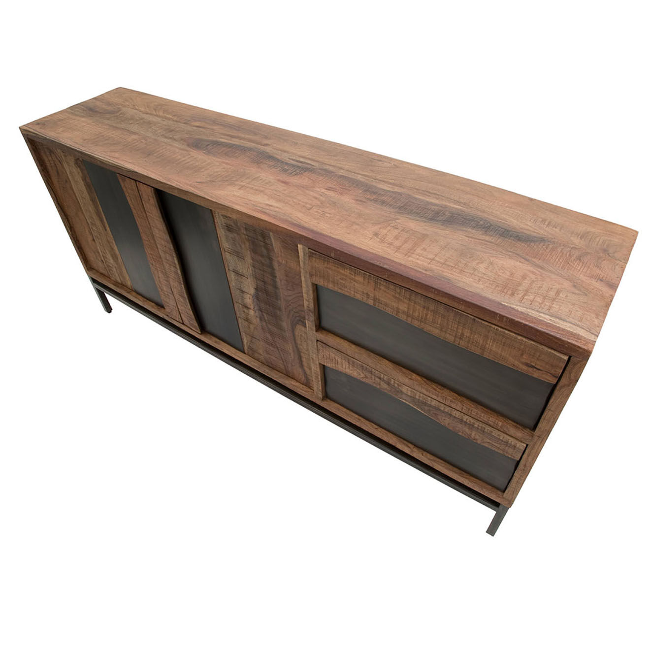 Mauro Ferretti Meuble de rangement Yellowstone  marron/noir - 175x40x80 cm