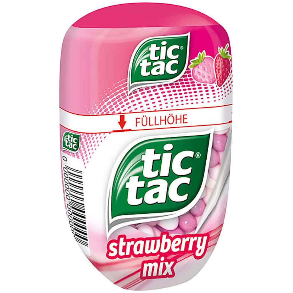 8x tic tac Strawberry Mix Big Pack á 98g=784g MHD:7.11.25