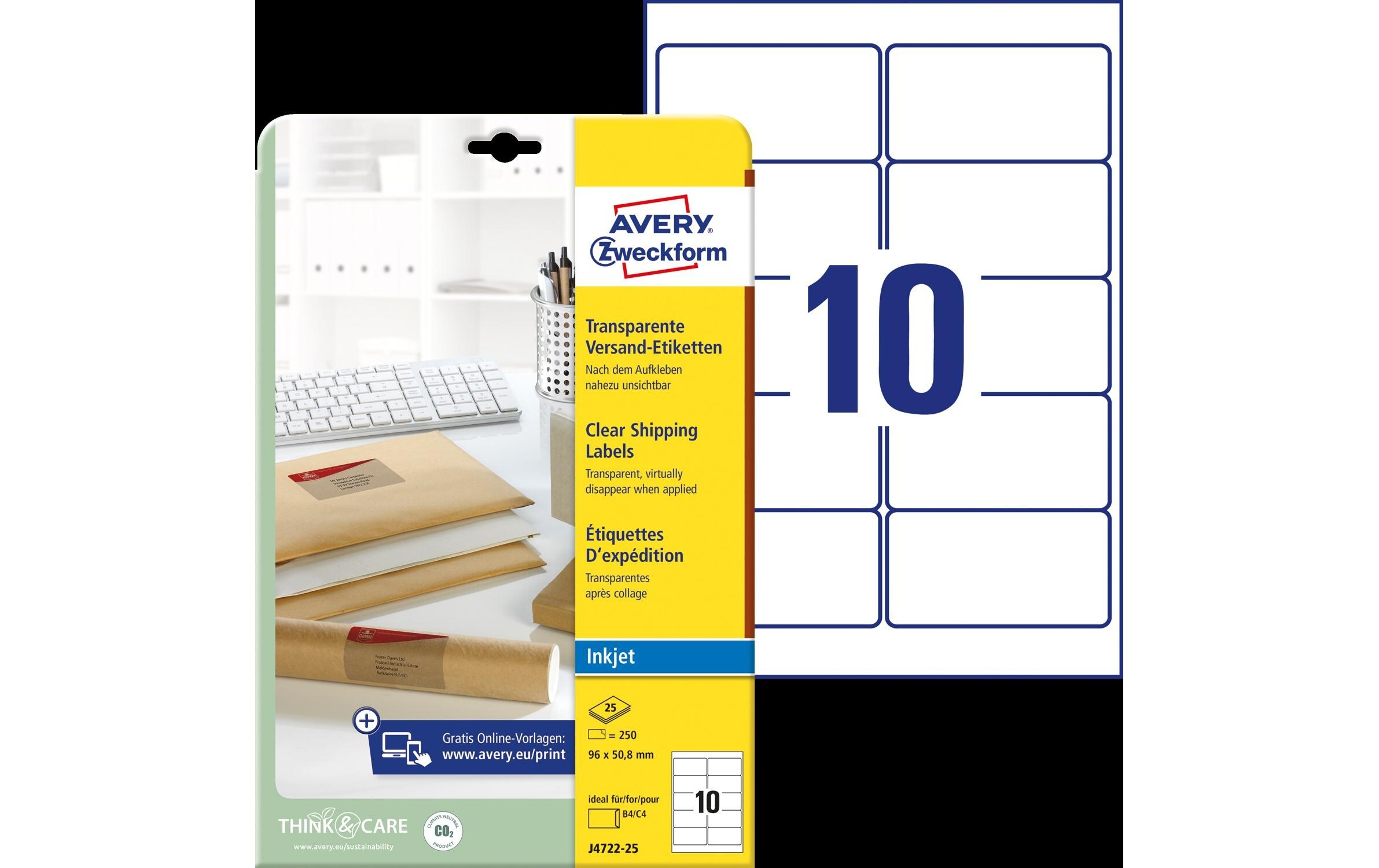 Adressetiketten 96 x 50.8 mm, 25 BlattUmweltfreundliche Adress-Etiketten