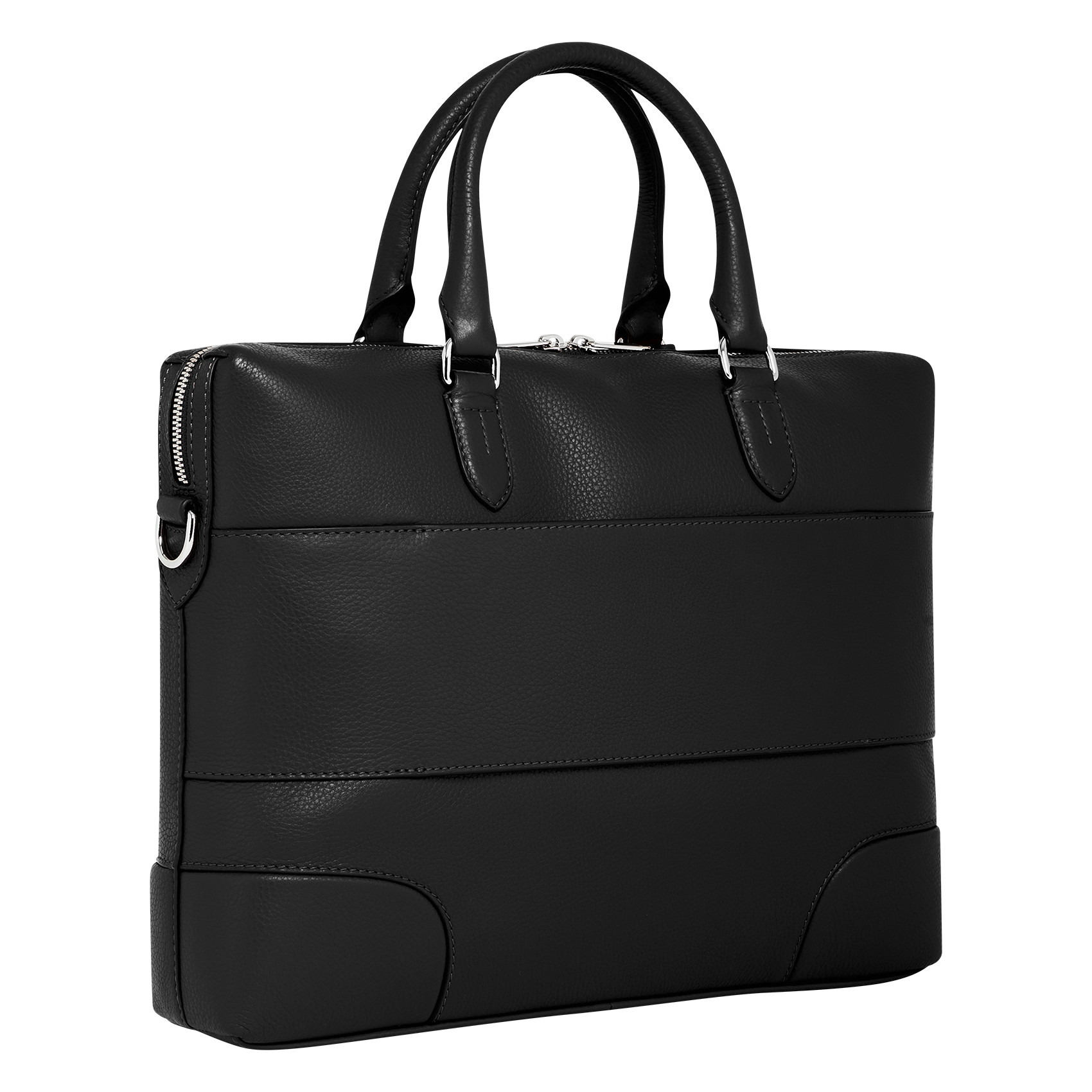 ROMY - Porte-documents en cuir grainé| Noir