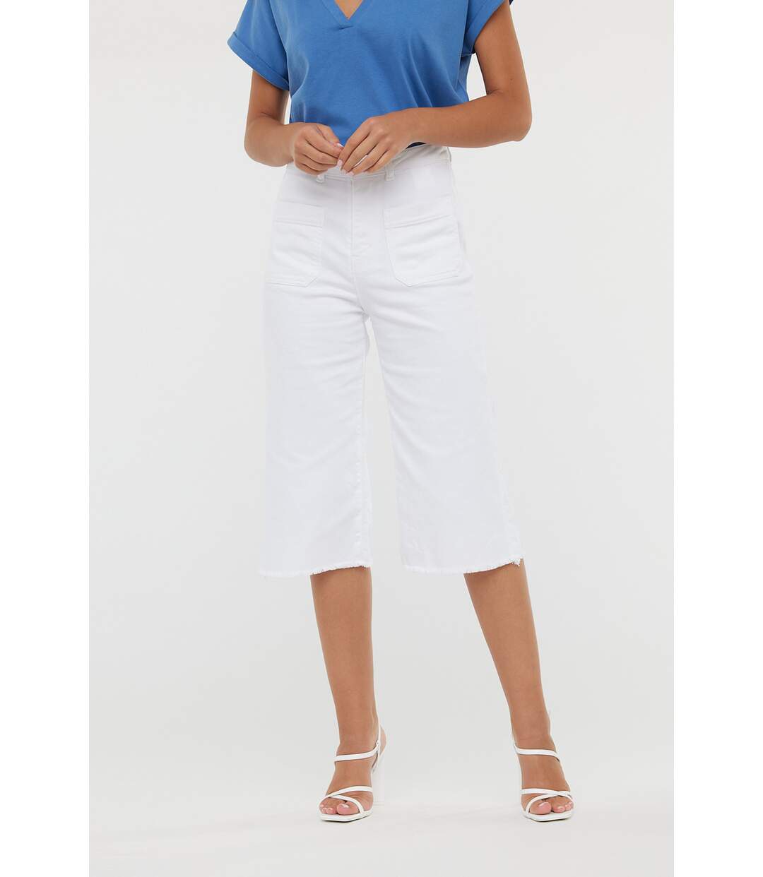 Pantalons coton pantacourt JELINI