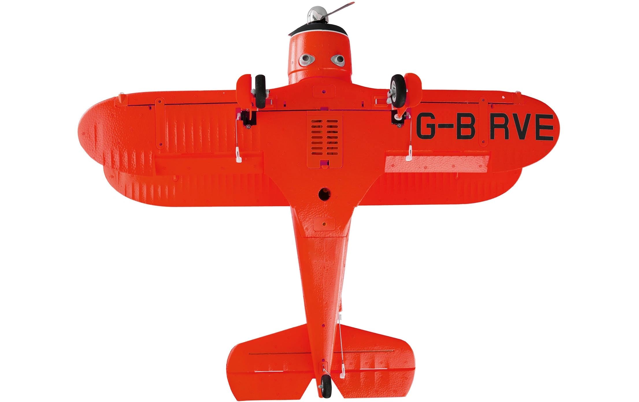 Motorflugzeug AMXflight Beech D17s Rot, 3D, 6G, RTF<br>3D/6G-Gyro fertig eingebaut: Somit voll einsteigertauglich samt zusätzlicher Anschlüsse am Empfänger für S-Bus und DSM-Empfänger