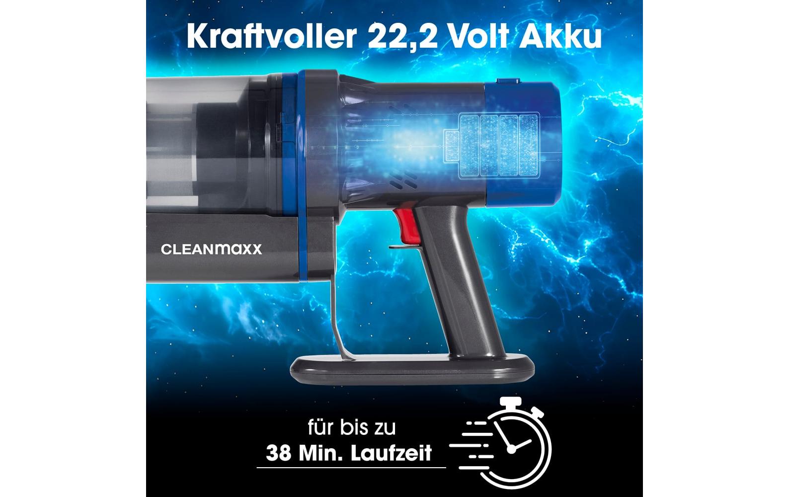 Akku-Hand- und Stielsauger Grau / BlauAkku-Zyklon-Staubsauger