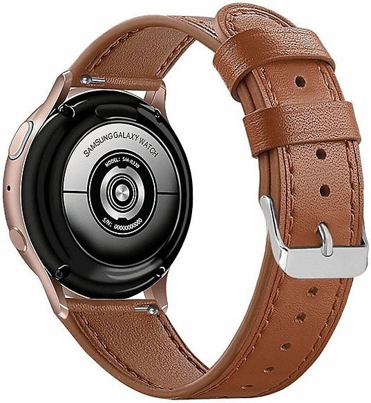 STRAP-IT - Leren Band - Bruin - Geschikt voor Galaxy Watch 42mm