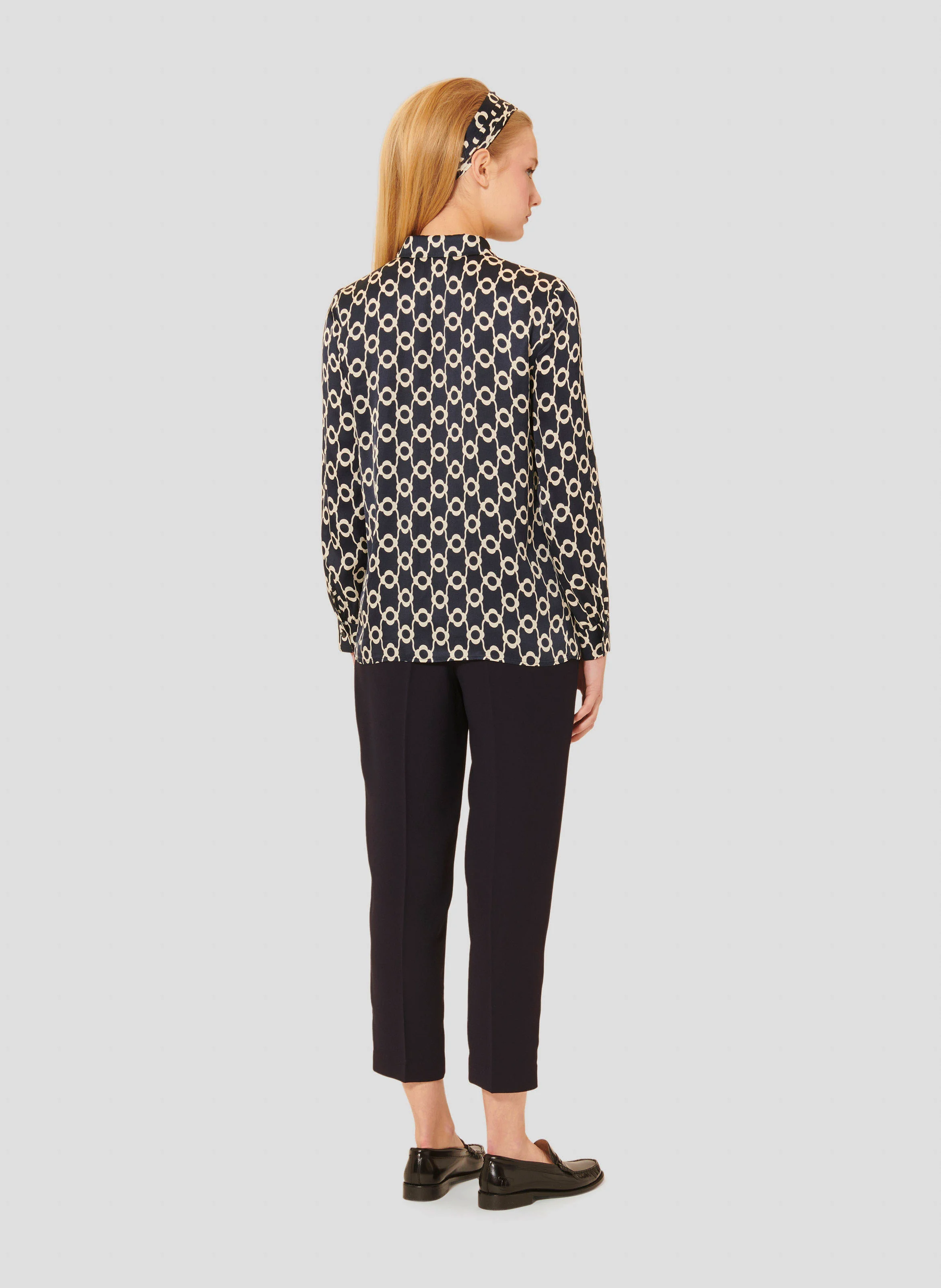 CHARLOTTE - Chemise droite imprimée | Bleu