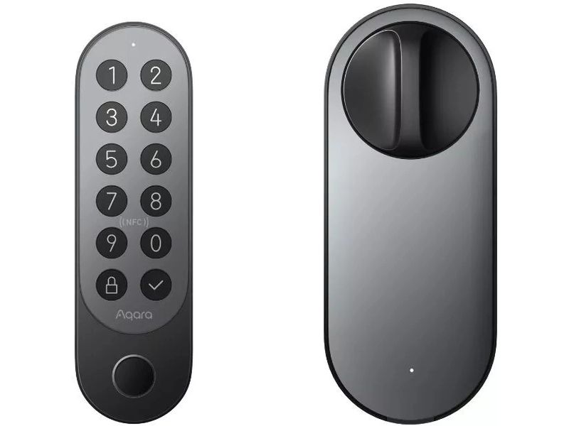 Aqara Smartes Türschloss U200 Schwarz Türschloss mit Matter-Unterstützung