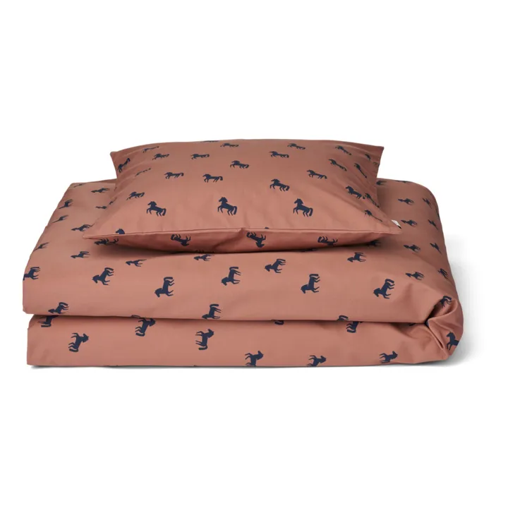 Liewood Parure de lit en coton bio | Horses/Dark rosetta