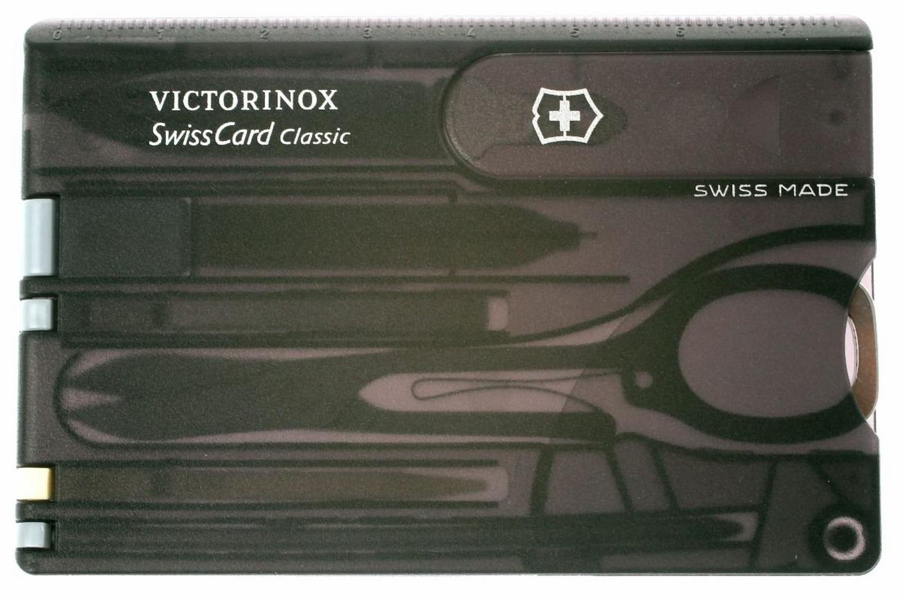 Victorinox SwissCard Classic transparant zwart 0.7133.T3