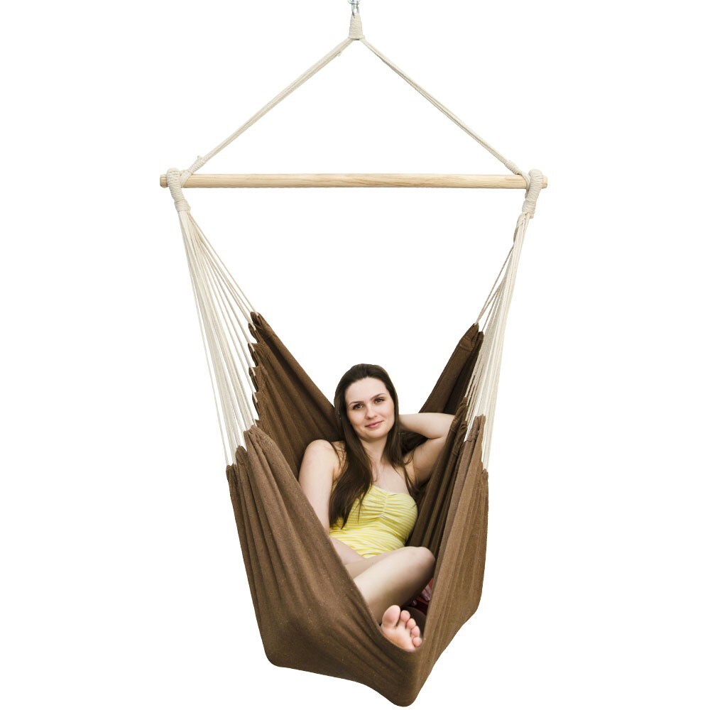 XXL Hängesessel 185x130cm Hängestuhl 2 Personen Hängesitz bis 150kg Baumwolle Hängematte 360° Swifel