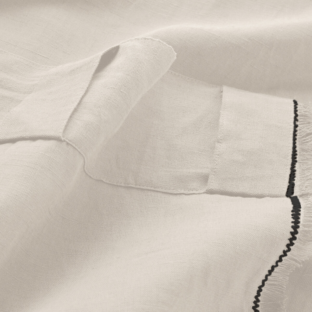 LA REDOUTE INTERIEURS<br>Cortina de algodão/linho, presilhas ocultas, Menorca