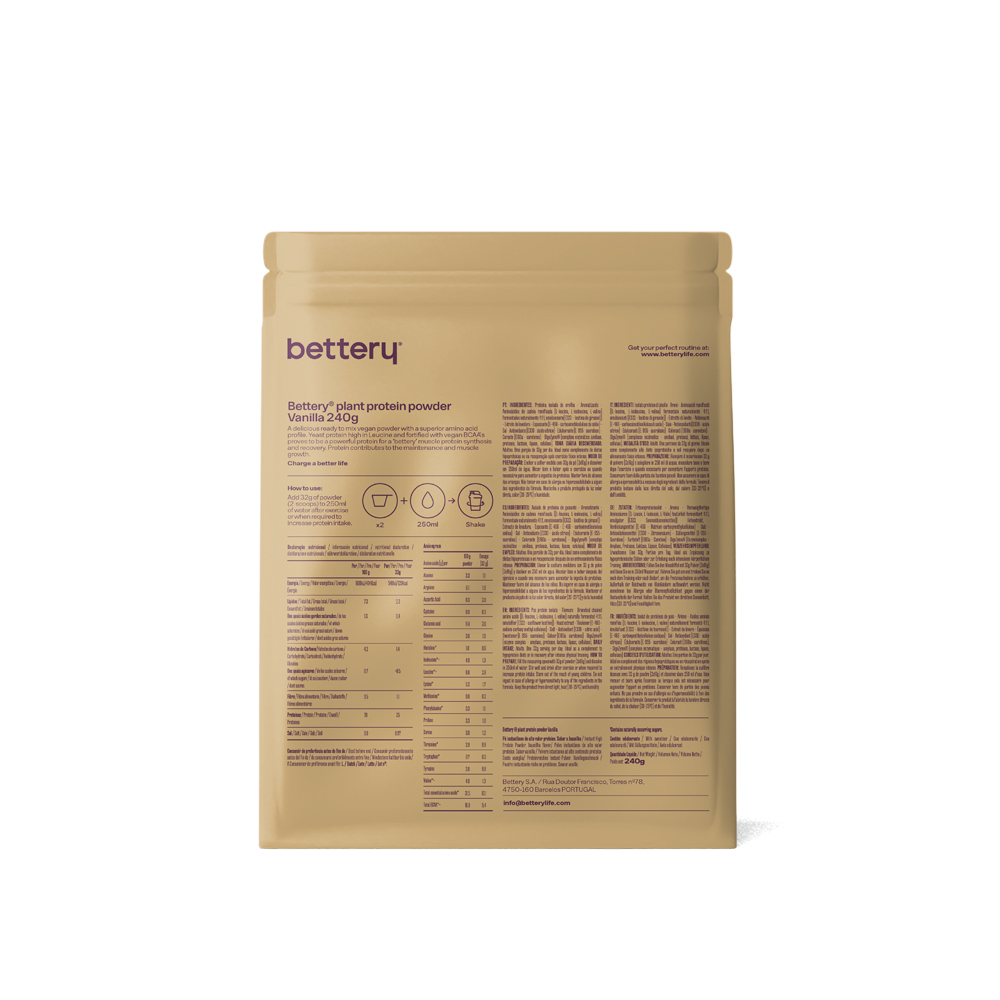 PROTEÍNA VEGETAL BETTERY 240 G BAUNILHA