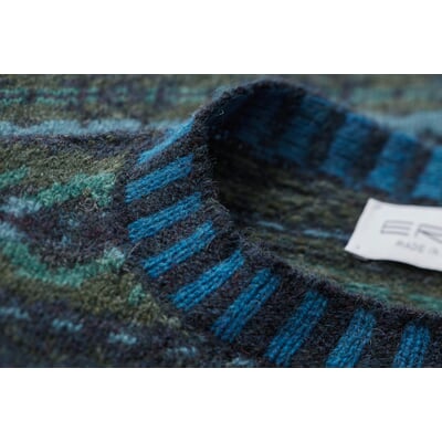 Herrenpullover gemustert, Blau