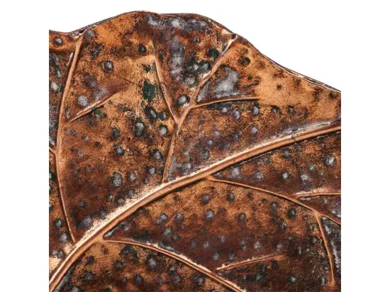 Feuille décorative dorée 37x31x5h