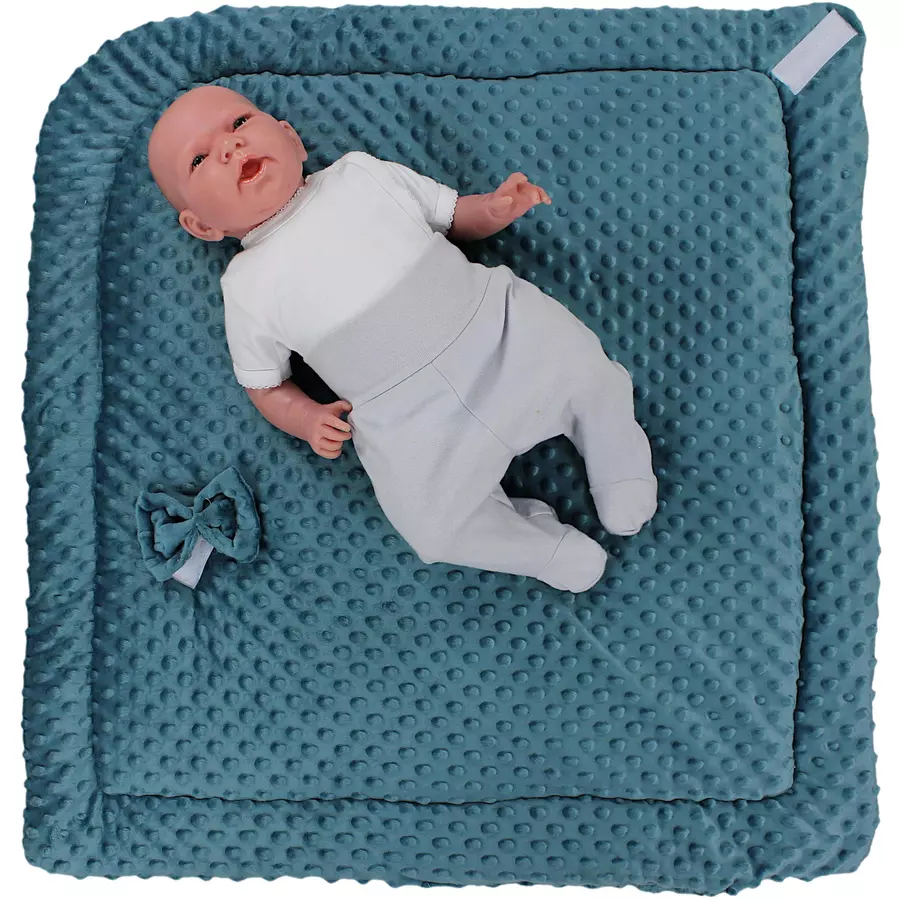 TupTam Baby Winter Einschlagdecke Warm Wattiert Minky dunkelgrün