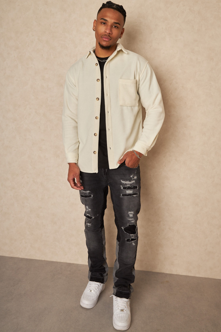 Chemise manches longues molletonnée
