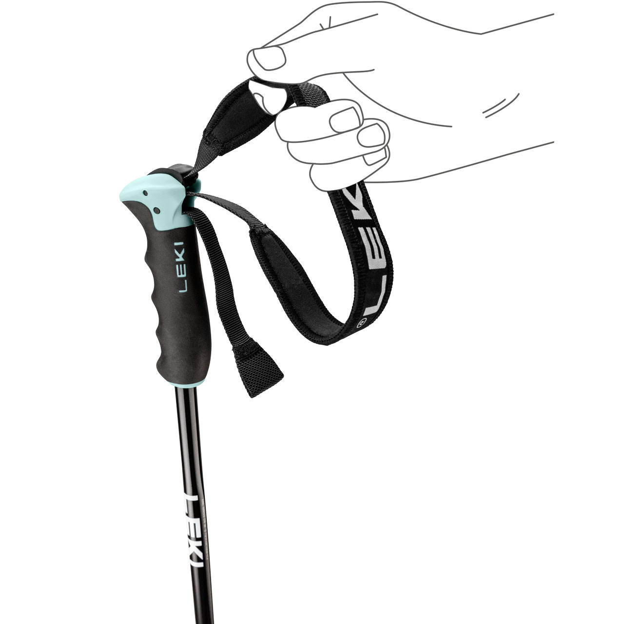 Leki Neolite Airfoil Women gunmetal/black/light turquoise | Leki Alpin Skistöcke | Leki | L | MARKEN | XSPO