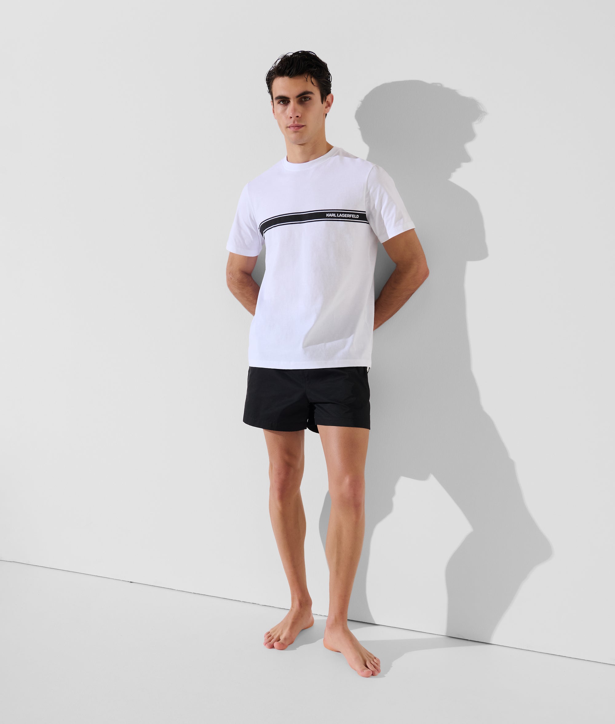 Strand T-shirt met logo