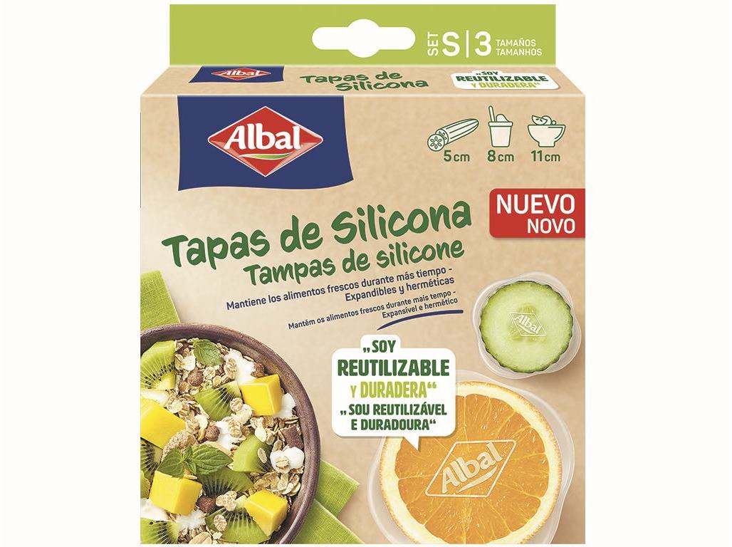 CONJUNTO TAMPAS ALBAL SILICONE 3 TAM PEQUENOS
