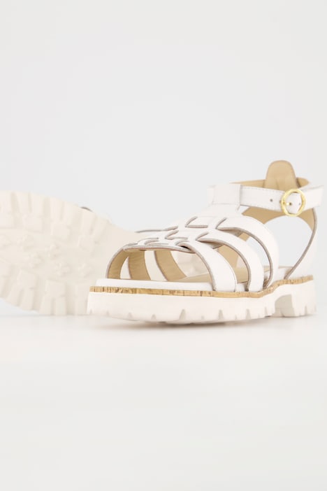 Leder-Sandalen, Flechtriemen, Weite H