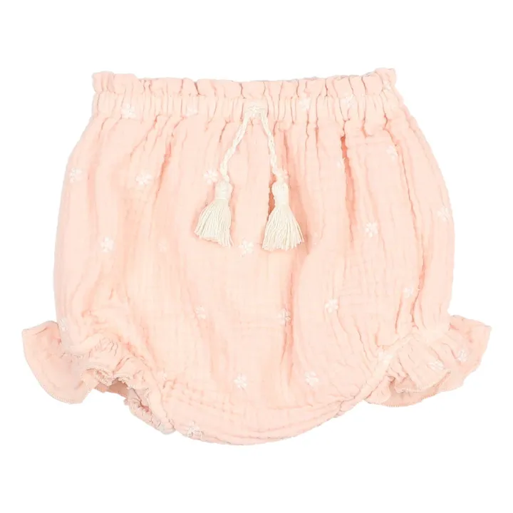 Búho Bloomer Brodé Mousseline | Rose pâle