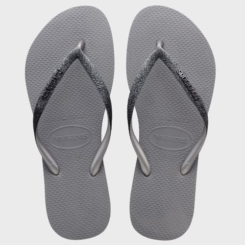 Tongs Femme Slim Sparkle Gris