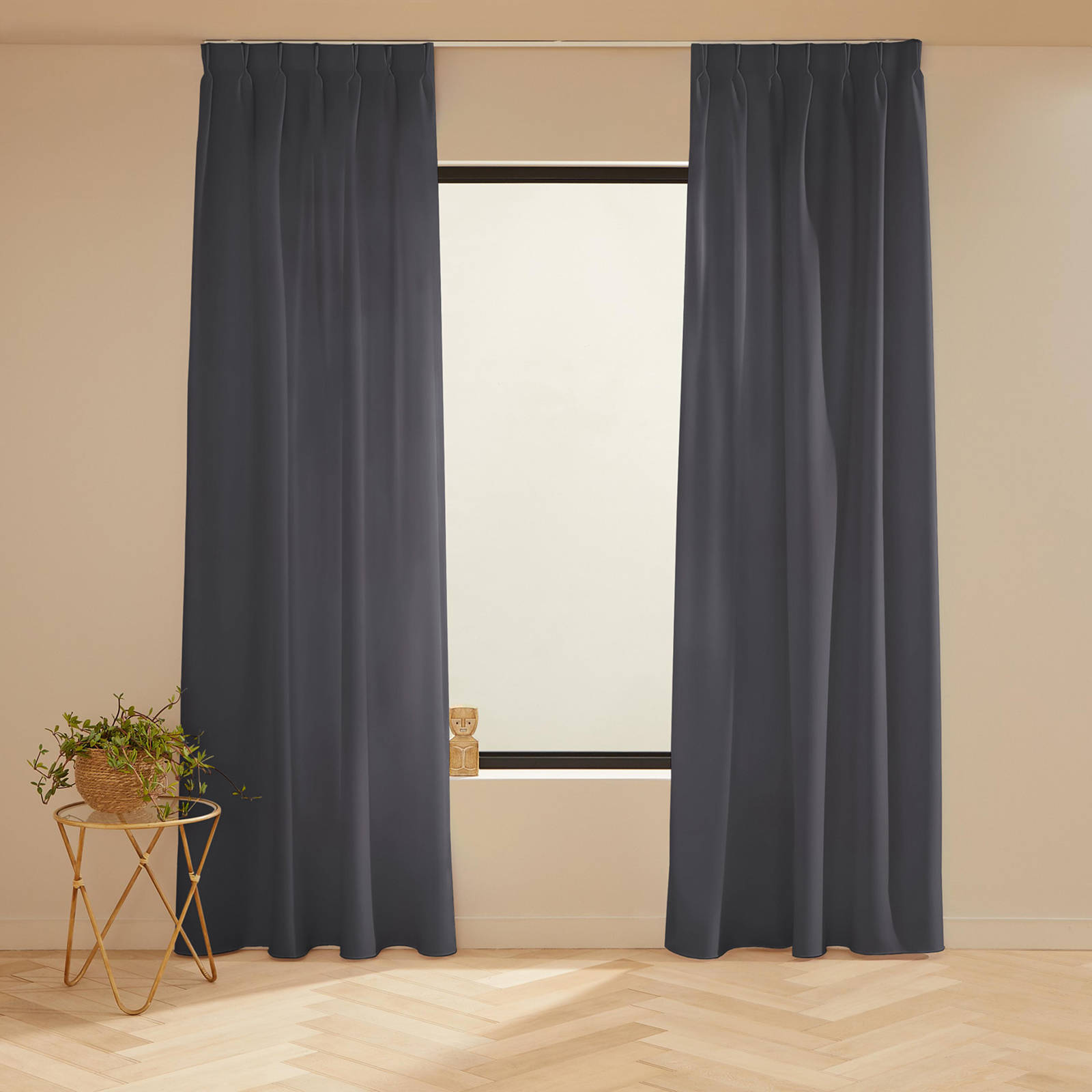 NOUS Living verduisterend gordijn Helena 98 dark grey