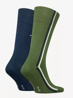 Pacote com 2 pares de meias Classics Global Stripe