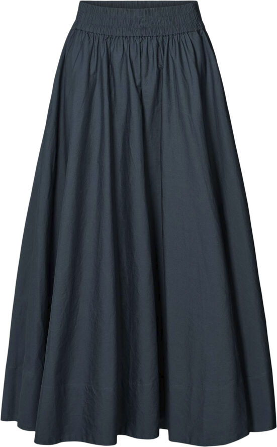 Rabens Saloner Poplin full skirt - Rita Dark navy