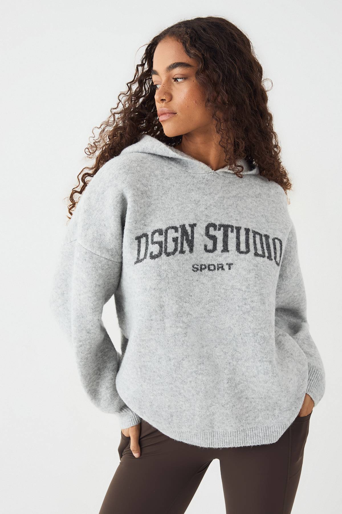 Sweat à Casynthétiqueche Oversize Tricoté DSGN Studio
