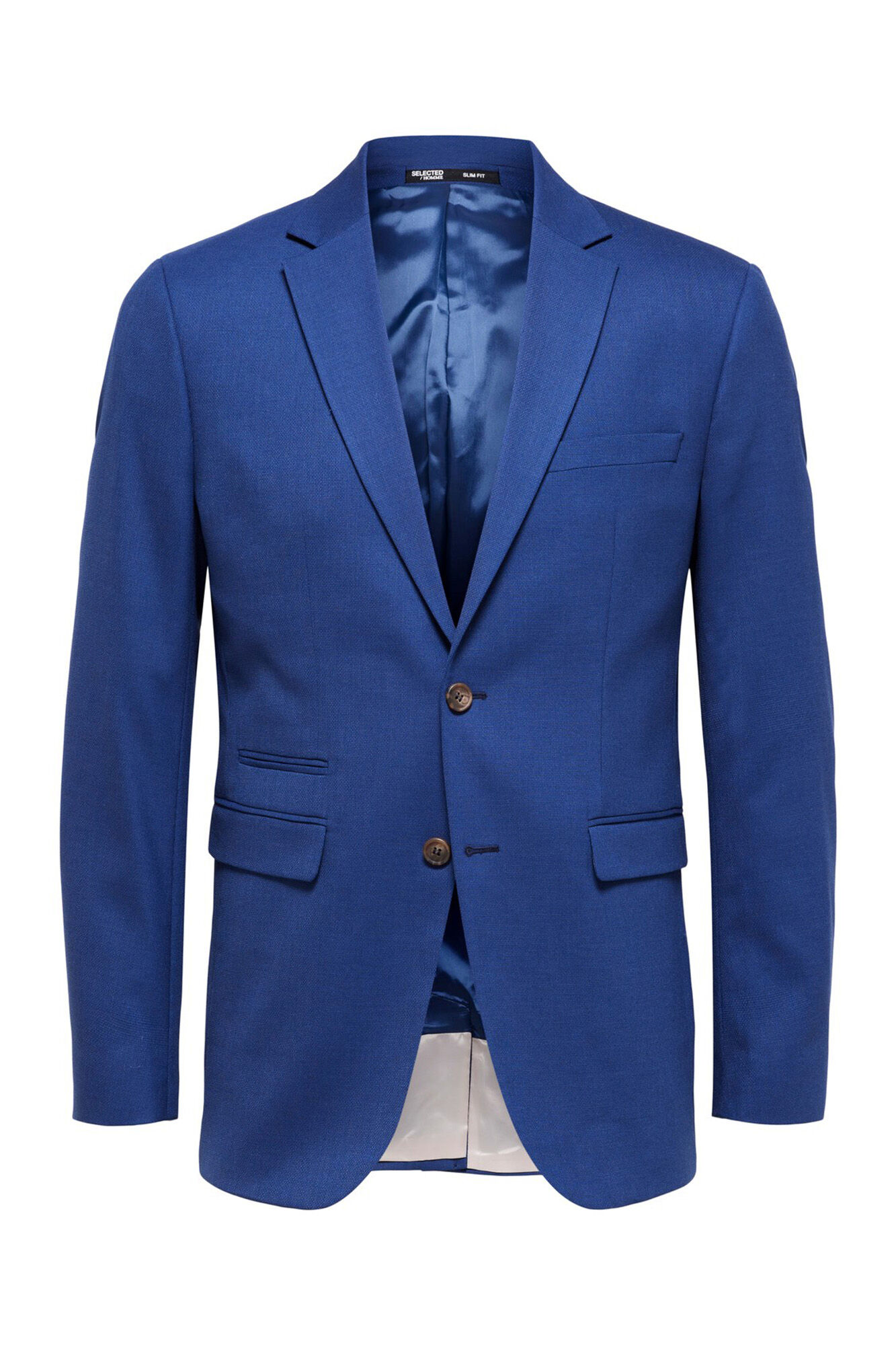 Americana Slim fit com lã - Azul