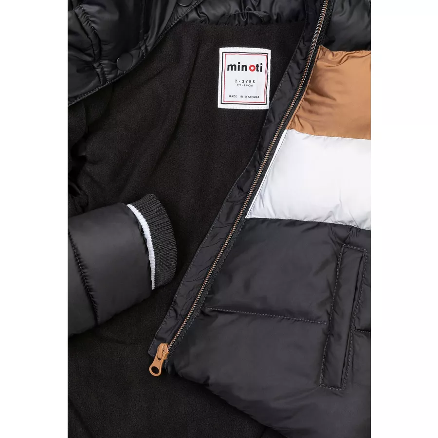 MINOTI Winterjacke SchwarzBraunCremeweiß