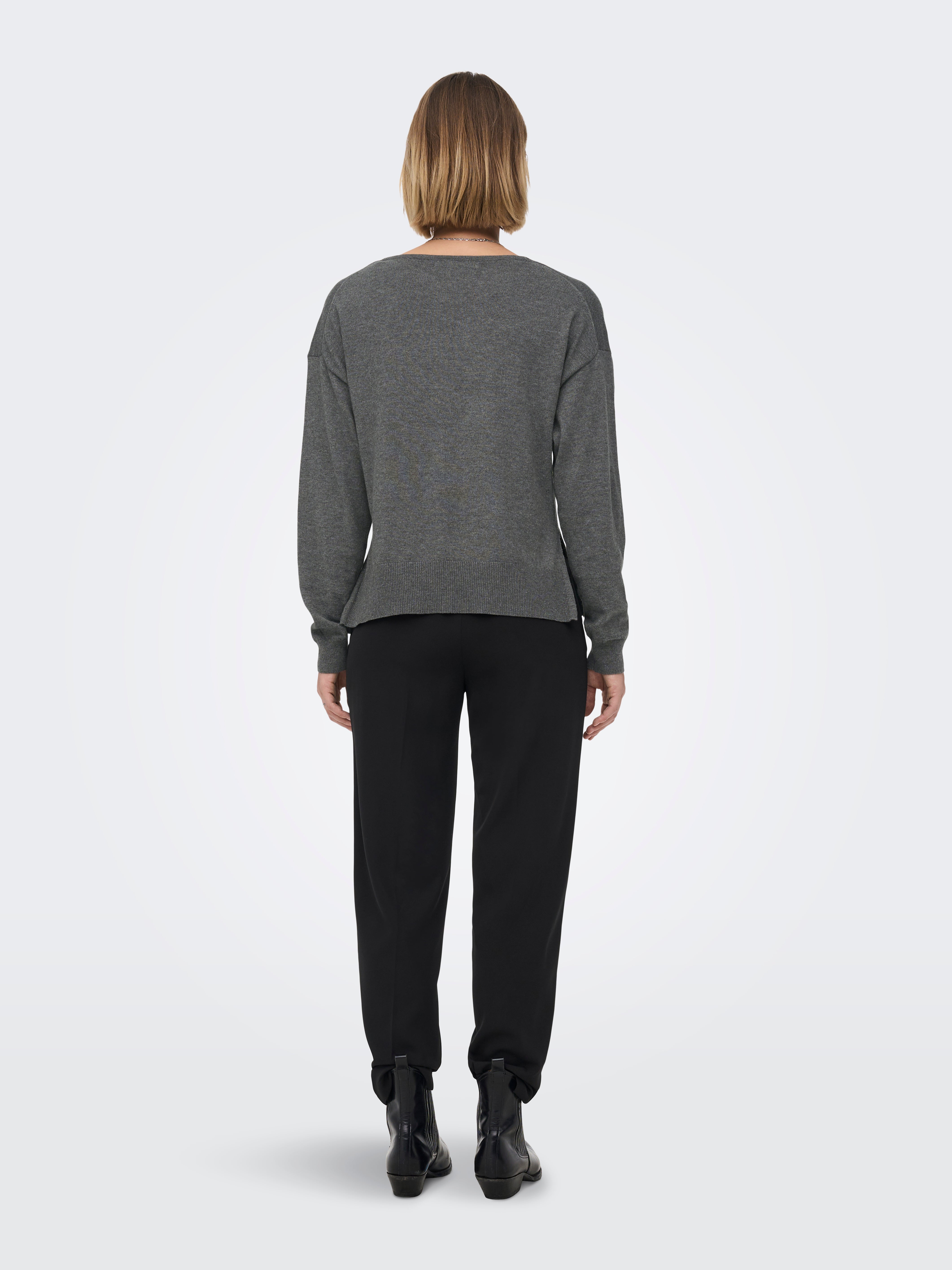 ONLRHIA Strickpullover Medium Grey Melange