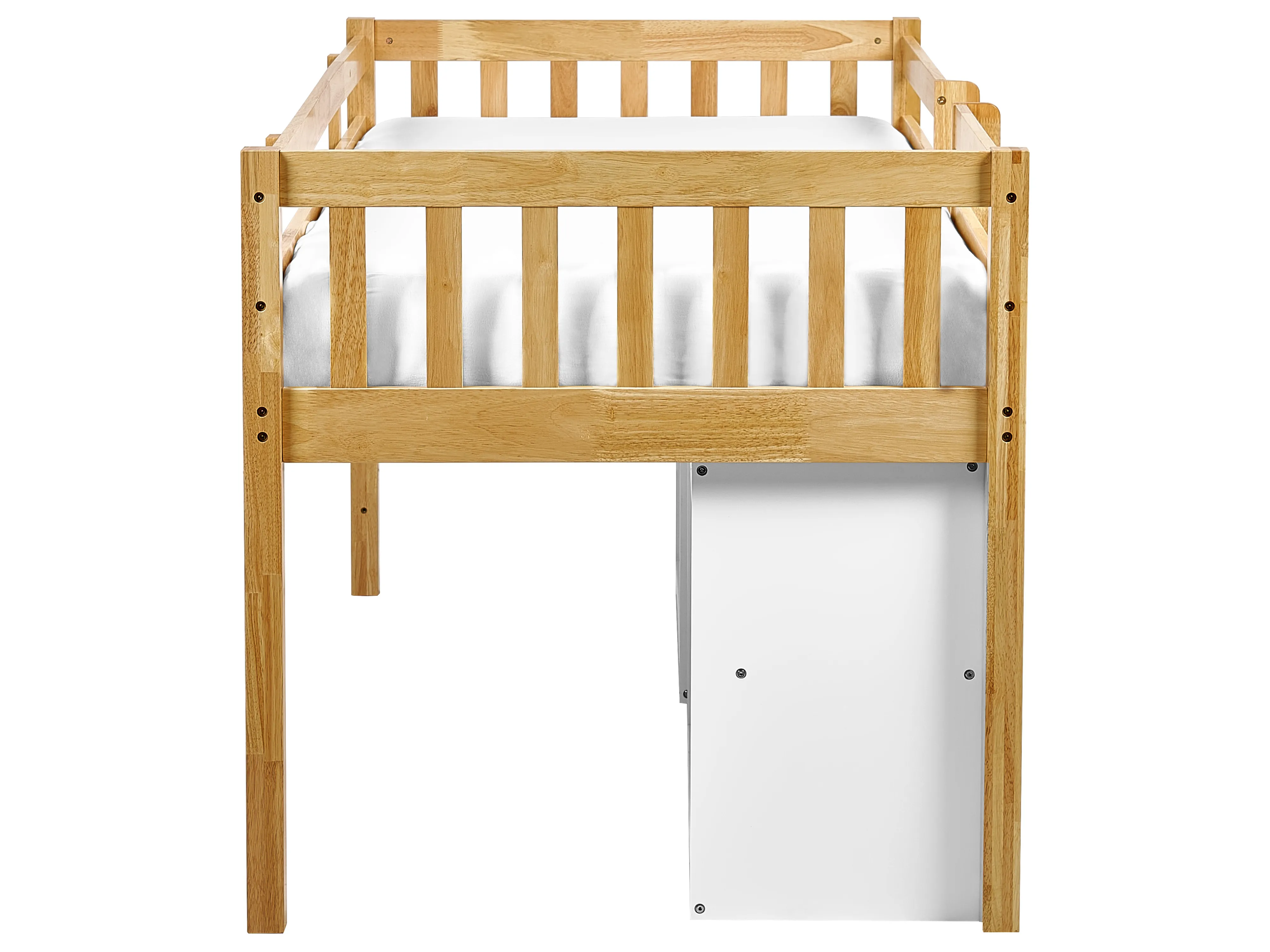 Verhoogd bed Hout SUSVILLE 90 x 200 cm Lichtbruin
