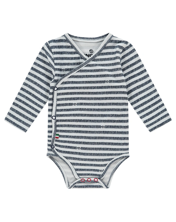 Langarm-Wickelbody PERRY BABY in dunkelblau