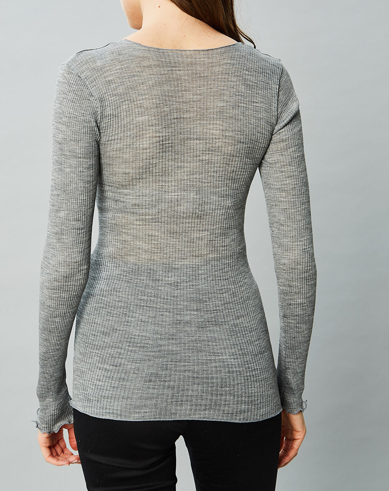 Mare Top Cécile en Laine & Soie gris