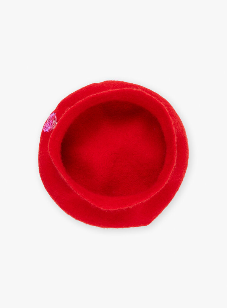 Béret rouge vif en laine