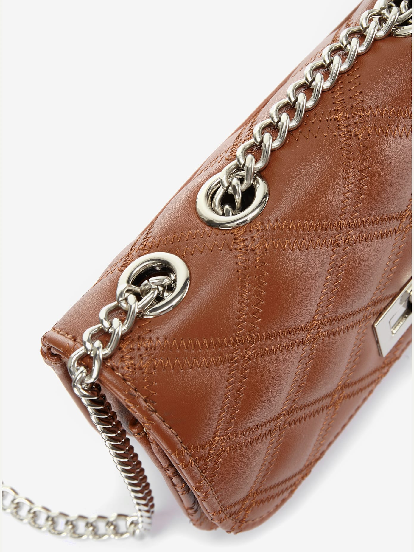 Sac en bandoulière petit sac avec élégante anse à chaîne couleur argent
